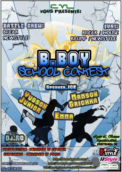 Affiche du BBoy school contest