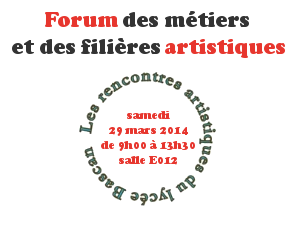Forum des métiers et des filières artistiques