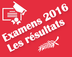 Résultats aux examens 2016