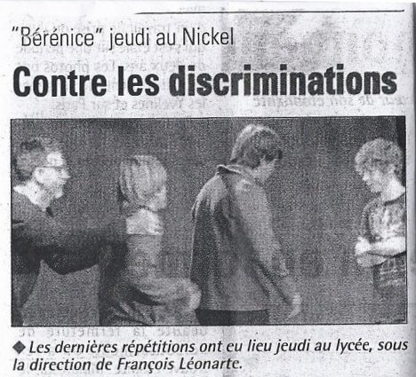Les Nouvelles du 30/11/2011