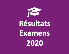 Résultats aux examens 2020