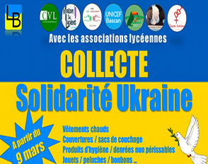 Ukraine : appel à la générosité des associations lycéennes de Bascan