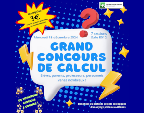 Lire la suite à propos de l’article Grand concours de calcul