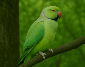 Perruche à collier : un air tropical souffle sur le parc du lycée Bascan