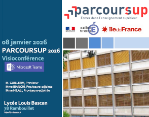 Le support de présentation de la visioconférence sur Parcoursup 2026